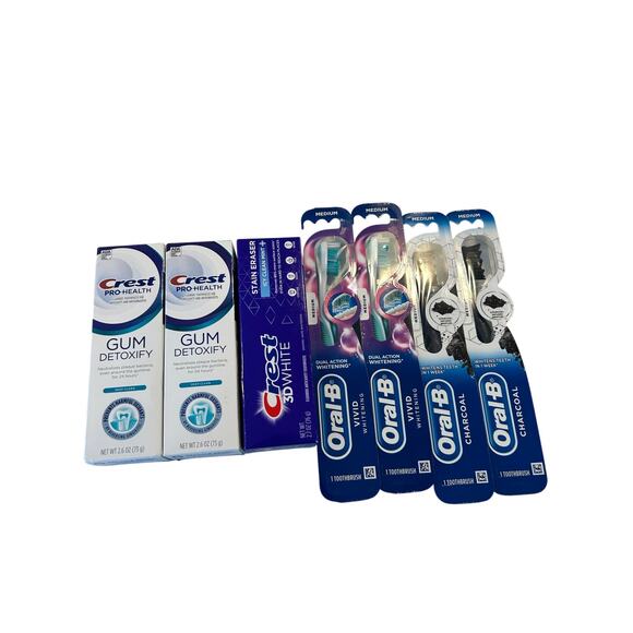 Crest Oral-B 7 Piece Oral Care Bundle Toothpaste and Toothbrush - Picture 7 of 12
